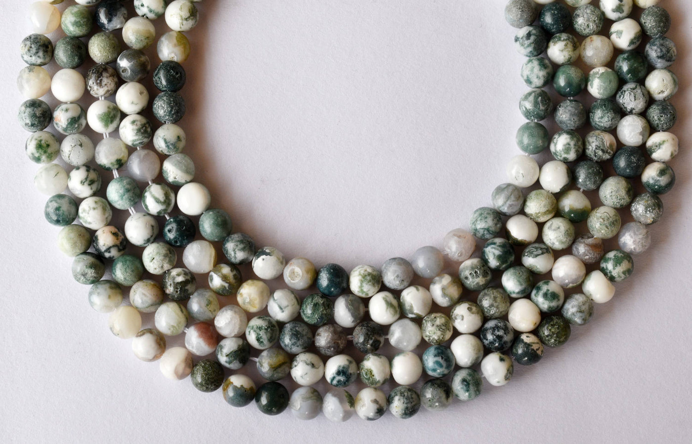 Tree Agate Beads, Natural Round Crystal Beads 4mm to 10mm