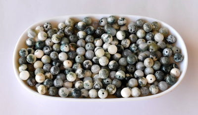 Tree Agate Beads, Natural Round Crystal Beads 4mm to 10mm