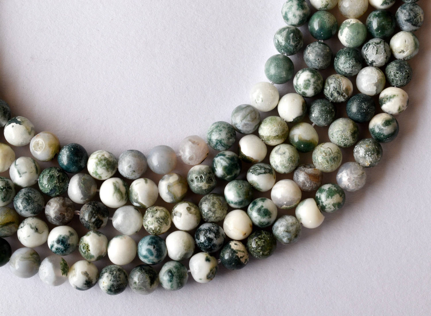 Tree Agate Beads, Natural Round Crystal Beads 4mm to 10mm