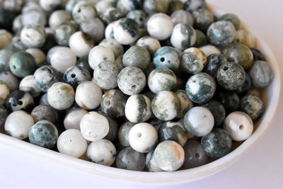 Tree Agate Beads, Natural Round Crystal Beads 4mm to 10mm