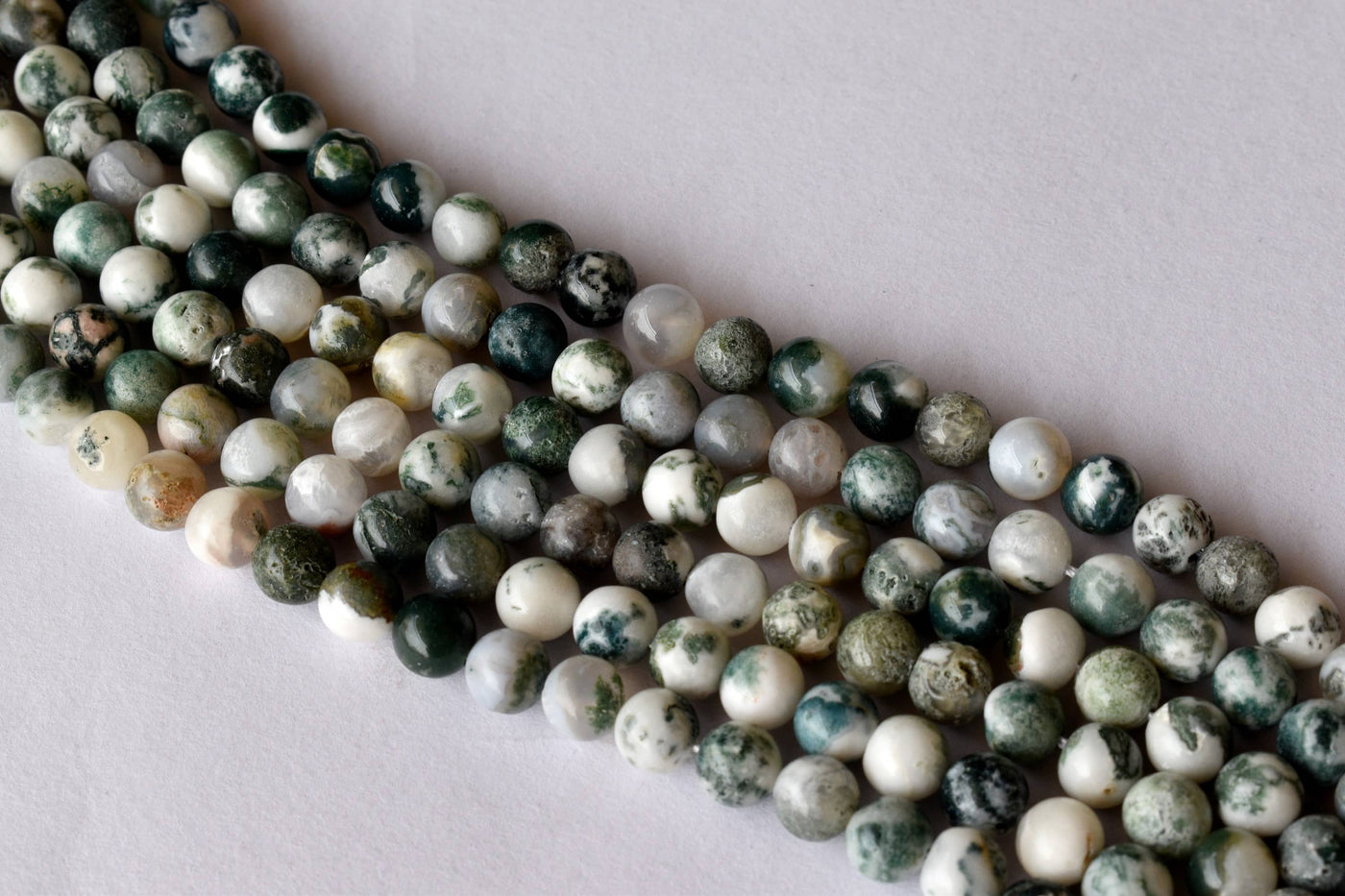 Tree Agate Beads, Natural Round Crystal Beads 4mm to 10mm