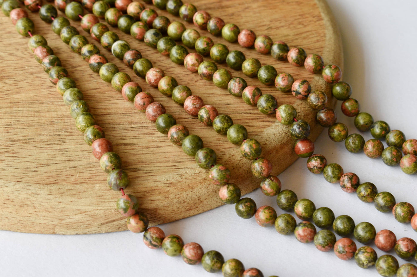 Unakite Beads, Natural Round Crystal Beads 4mm to 12mm