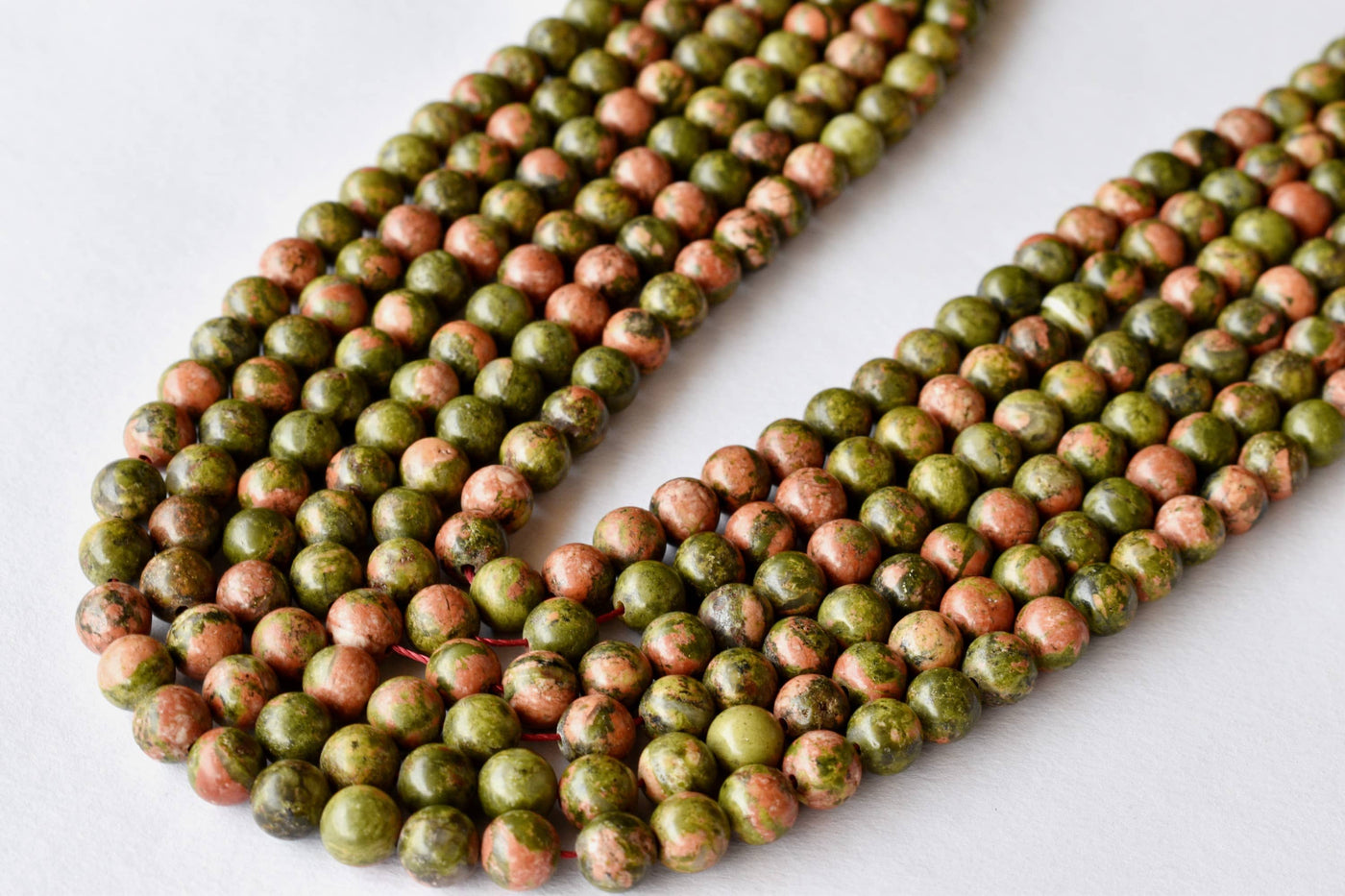 Unakite Beads, Natural Round Crystal Beads 4mm to 12mm