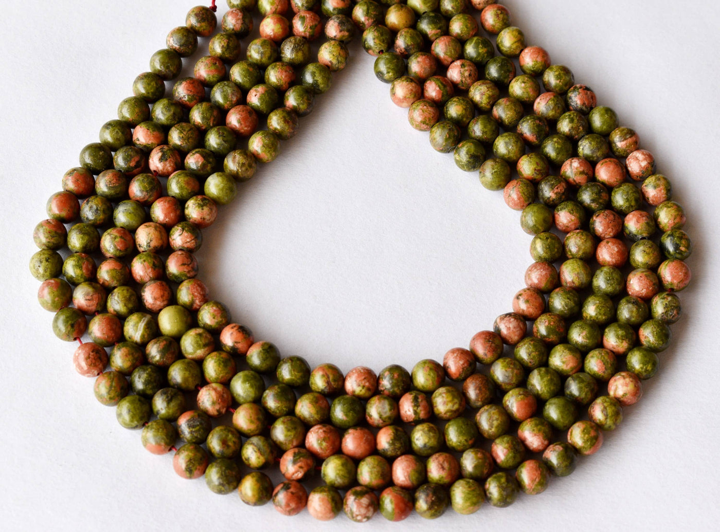 Unakite Beads, Natural Round Crystal Beads 4mm to 12mm