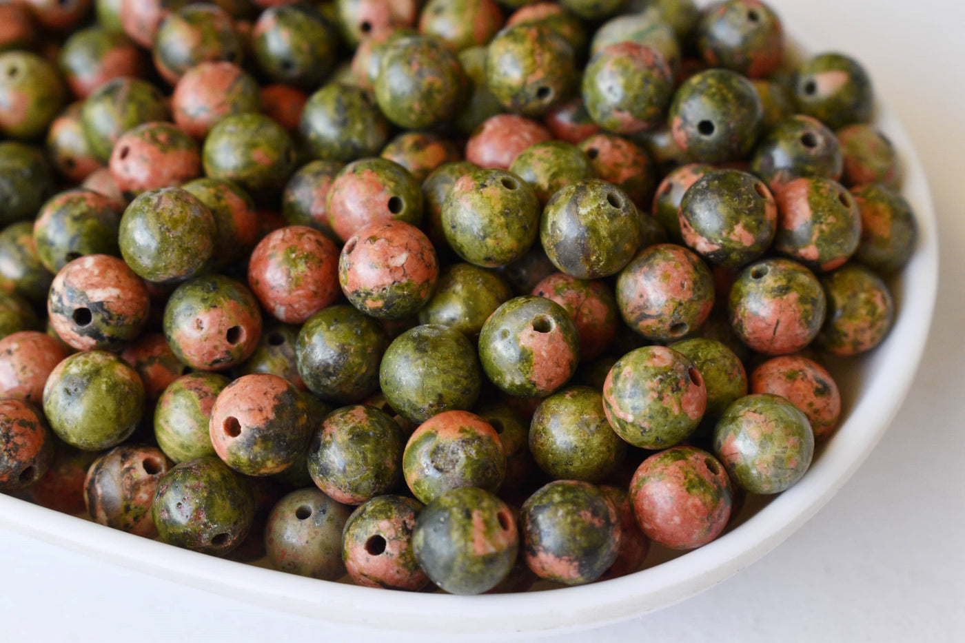 Unakite Beads, Natural Round Crystal Beads 4mm to 12mm