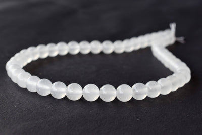 White Agate Beads, Natural Round Crystal Beads 6mm to 10mm