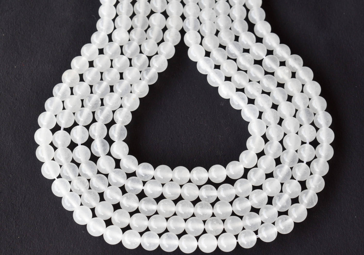 White Agate Beads, Natural Round Crystal Beads 6mm to 10mm