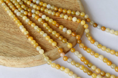 Yellow Aventurine Beads, Natural Round Crystal Beads 4mm to 10mm