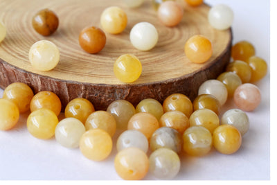 Yellow Aventurine Beads, Natural Round Crystal Beads 4mm to 10mm