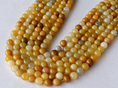 Yellow Aventurine Beads, Natural Round Crystal Beads 4mm to 10mm