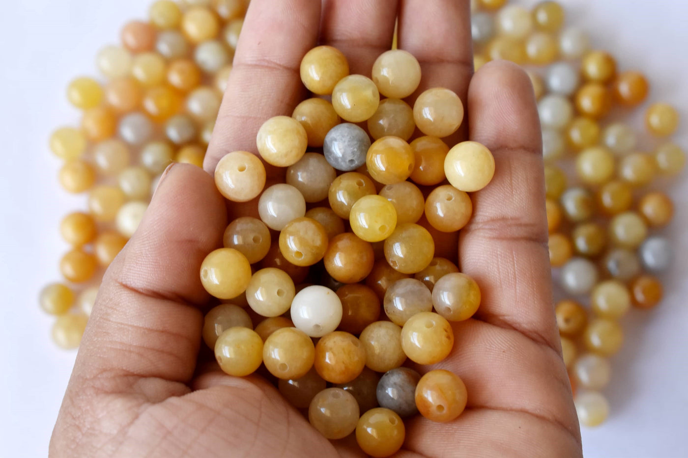 Yellow Aventurine Beads, Natural Round Crystal Beads 4mm to 10mm