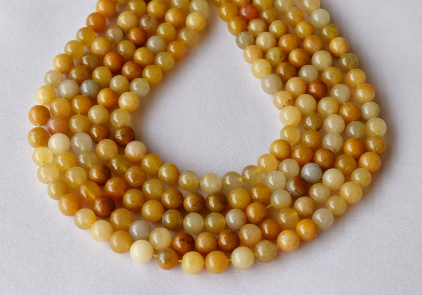 Yellow Aventurine Beads, Natural Round Crystal Beads 4mm to 10mm