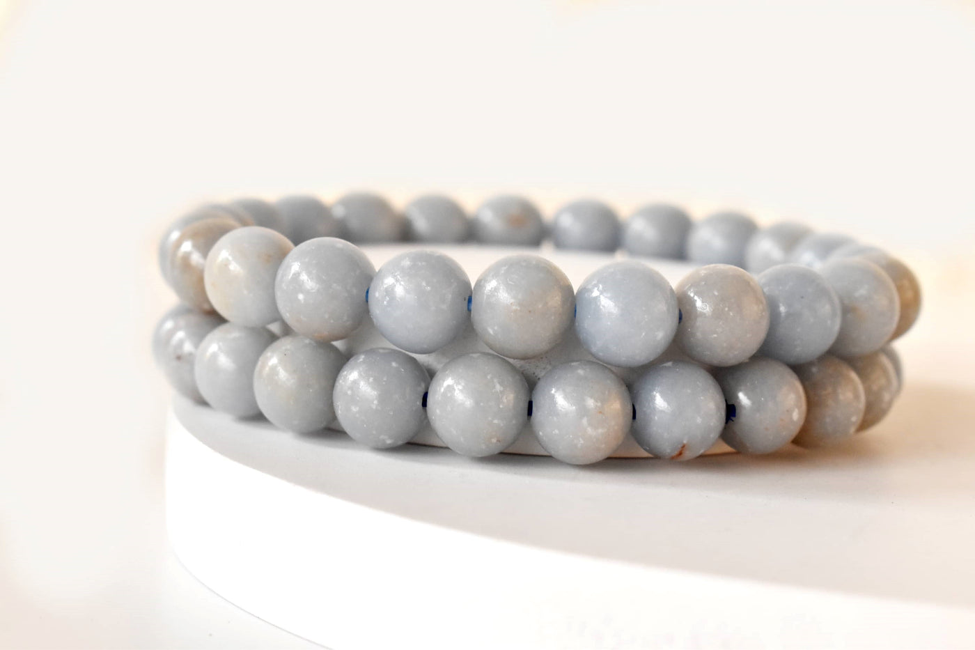 Angelite Bracelet (Expanded Awareness, Calming And Patience)