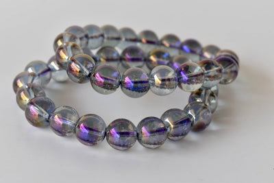 Aura Quartz Amethyst Bracelet(Intuition and Self- Healing)