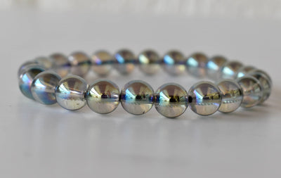 Aura Quartz Labradorite Bracelet (Synchronicity and Intuition)