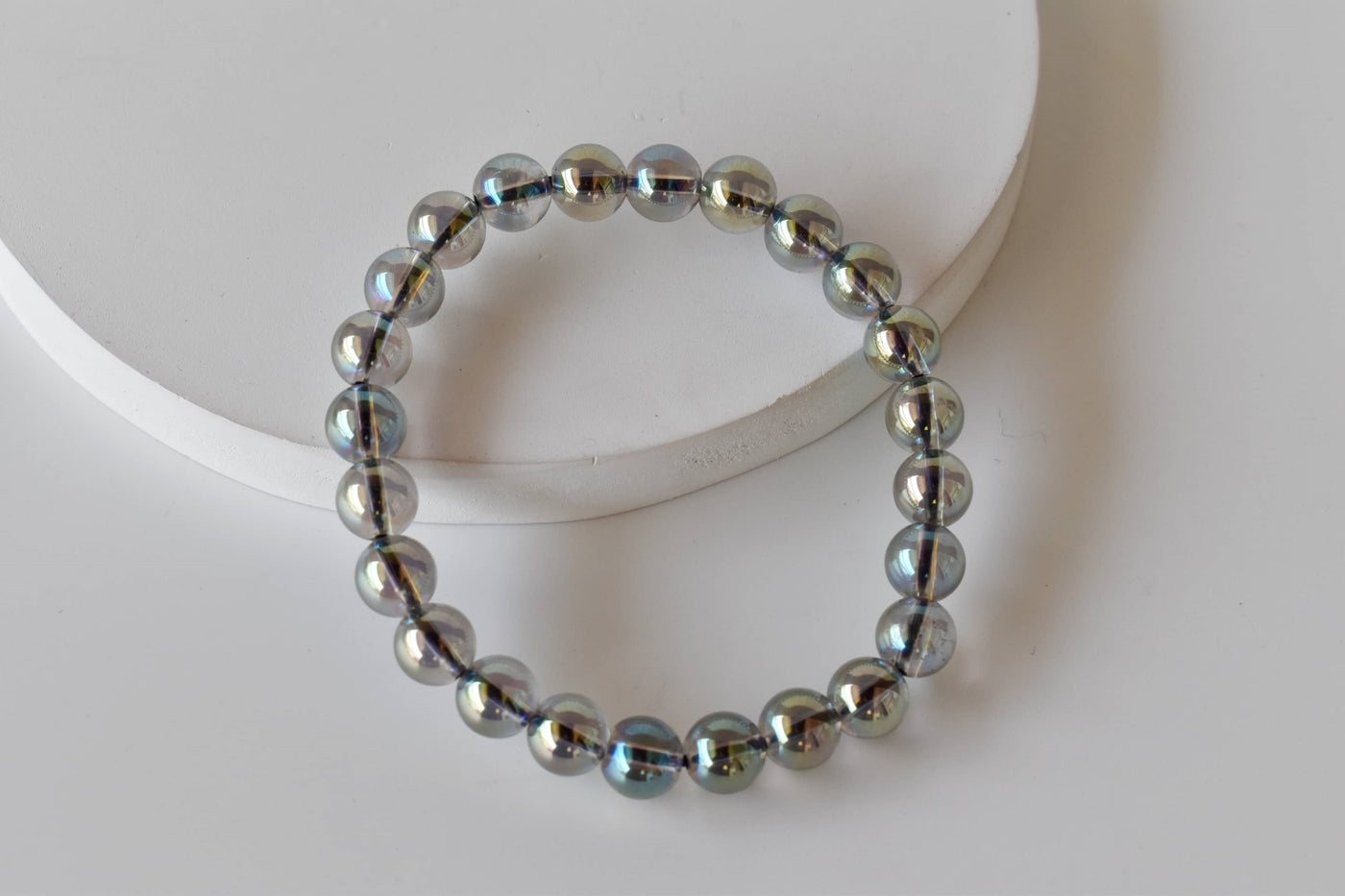 Aura Quartz Labradorite Bracelet (Synchronicity and Intuition)