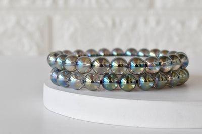 Aura Quartz Labradorite Bracelet (Synchronicity and Intuition)