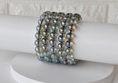 Aura Quartz Labradorite Bracelet (Synchronicity and Intuition)