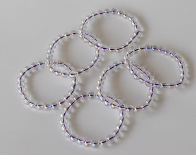 Aura Quartz Rainbow Moonstone Bracelet (Compassion and Patience)