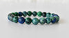 Bracelet Azurite Malachite 4 MM, 6 MM, 8 MM, 10 MM, 12 MM Un Bracelet de perles rondes, Bracelet de pierres précieuses Pierres de guérison