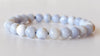 Bracelet en agate de dentelle bleue 4MM, 6MM, 8MM, 10MM Un bracelet de perles rondes, bracelet de pierres précieuses pierres de guérison