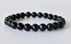 Bracelet Onyx Noir 4MM, 6MM, 8MM, 10MM, 12MM AAA Bracelet Perle Ronde, Pierres Précieuses Bracelet Pierres de Guérison