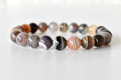 Botswana Agate Bracelet (Alignment With The Higher Self and Inspiration)