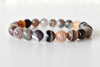 Bracelet en agate du Botswana 4MM, 6MM, 8MM, 10MM, 12MM Un bracelet de perles rondes, bracelet de pierres précieuses pierres de guérison