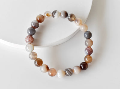 Botswana Agate Bracelet (Alignment With The Higher Self and Inspiration)