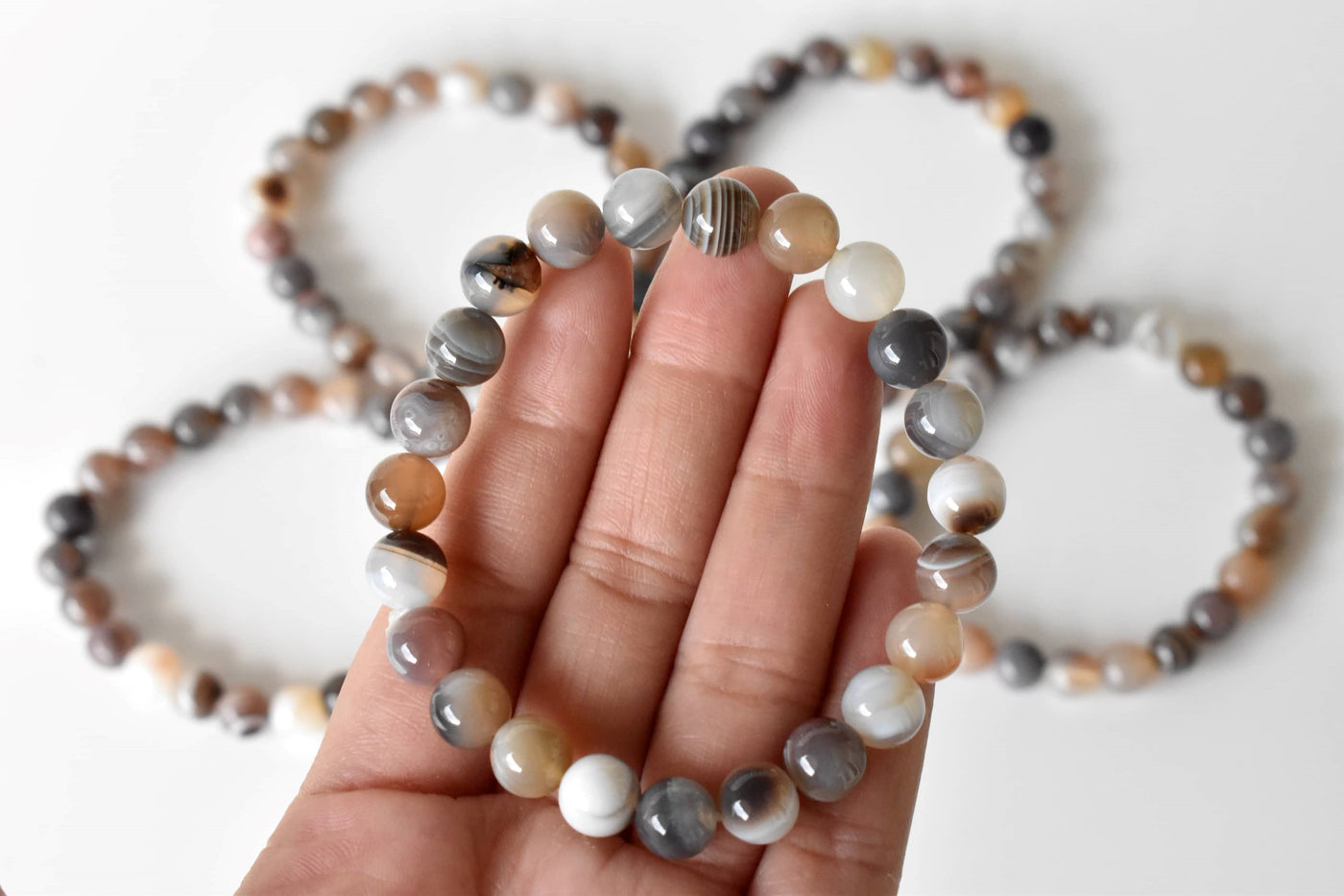 Botswana Agate Bracelet (Alignment With The Higher Self and Inspiration)