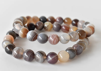 Botswana Agate Bracelet (Alignment With The Higher Self and Inspiration)