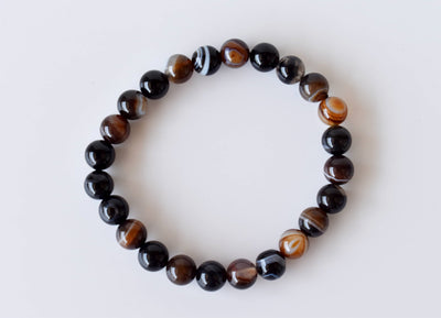 Black Sulemani Agate Bracelet (Luck And Good Fortune)