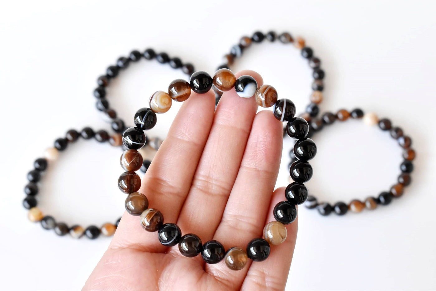 Black Sulemani Agate Bracelet (Luck And Good Fortune)