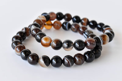 Black Sulemani Agate Bracelet (Luck And Good Fortune)