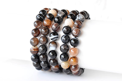 Black Sulemani Agate Bracelet (Luck And Good Fortune)