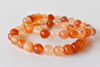 Bracelet en cornaline - Perle ronde 6MM, 8MM, 10MM, 12MM Bracelet de pierres précieuses pour la guérison