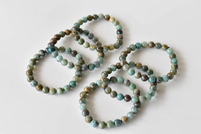 Chrysocolla Stone Beads Bracelet (Clarity and Harmony)