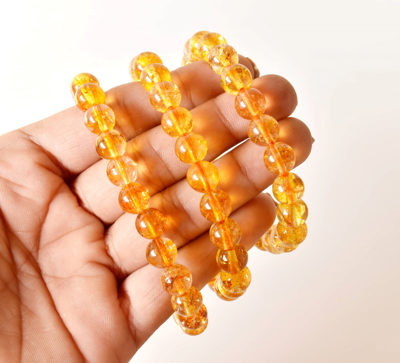 Heated Citrine Bracelet (Protection and Anxiety Relief)