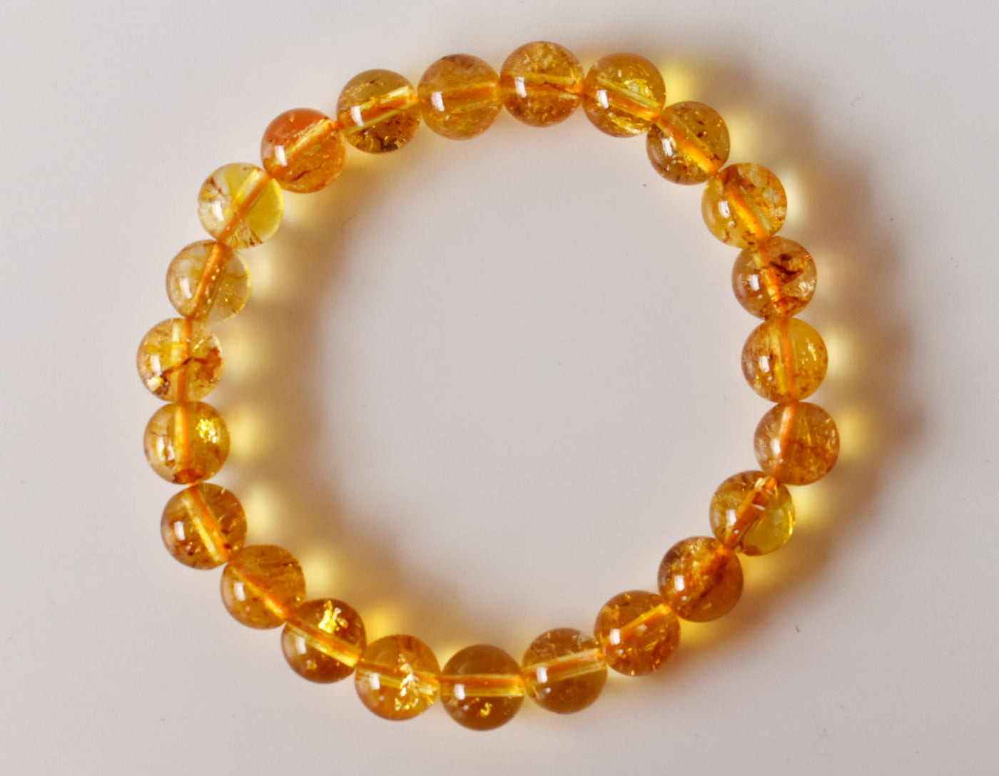 Heated Citrine Bracelet (Protection and Anxiety Relief)