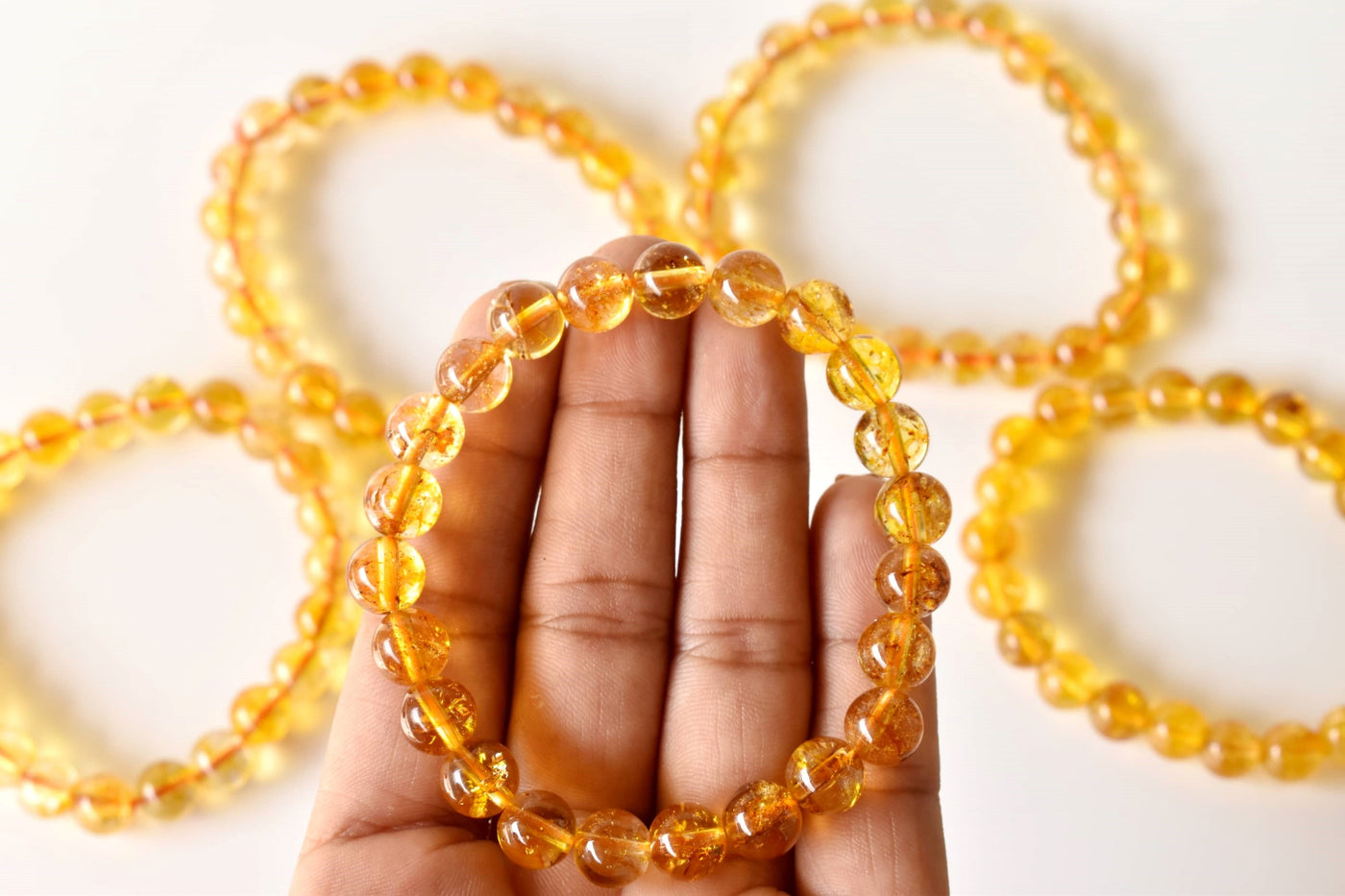 Heated Citrine Bracelet (Protection and Anxiety Relief)