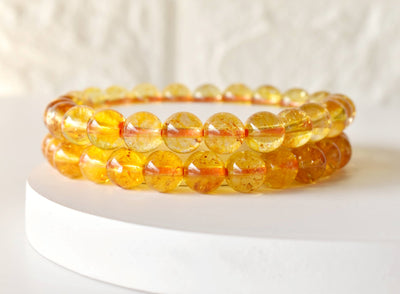 Heated Citrine Bracelet (Protection and Anxiety Relief)