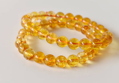 Heated Citrine Bracelet (Protection and Anxiety Relief)