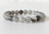 Bracelet Quartz Nuageux 6MM, 8MM, 10MM Un Bracelet de Perles Rondes, Bracelet de Pierres Précieuses Pierres de Guérison