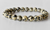 Bracelet Jaspe Dalmatien 4MM, 6MM, 8MM, 10MM, 12MM Un Bracelet de Perles Rondes, Bracelet de Pierres Précieuses Pierres de Guérison