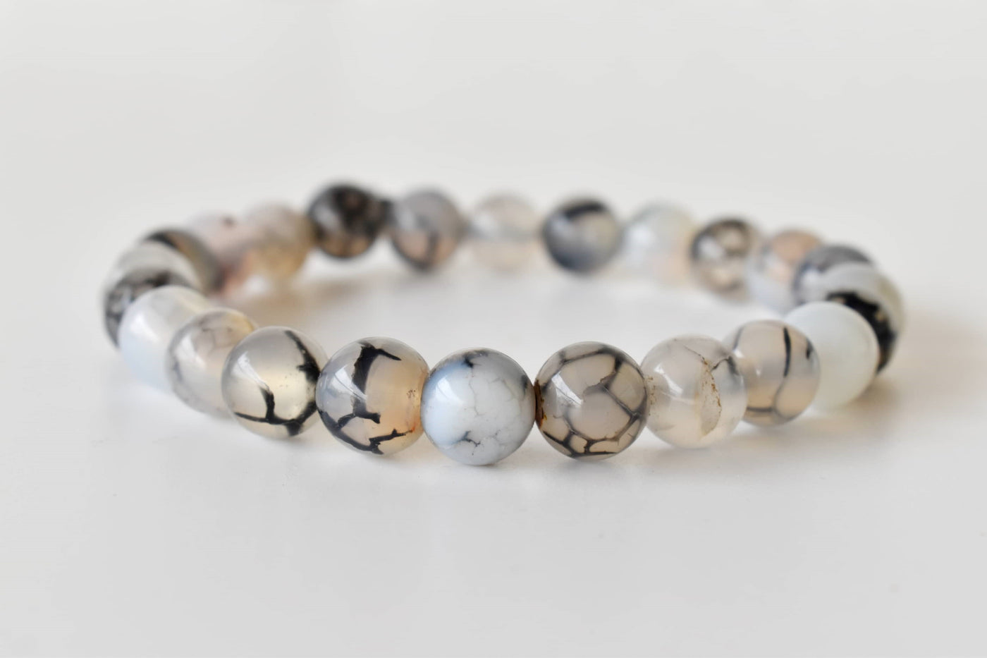 Dragon Vein Agate Bracelet (Courage and Self-Confidence)