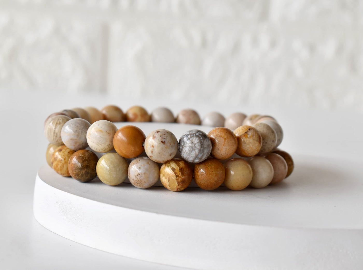 Fossil Coral Bracelet (Grounding and Longevity)