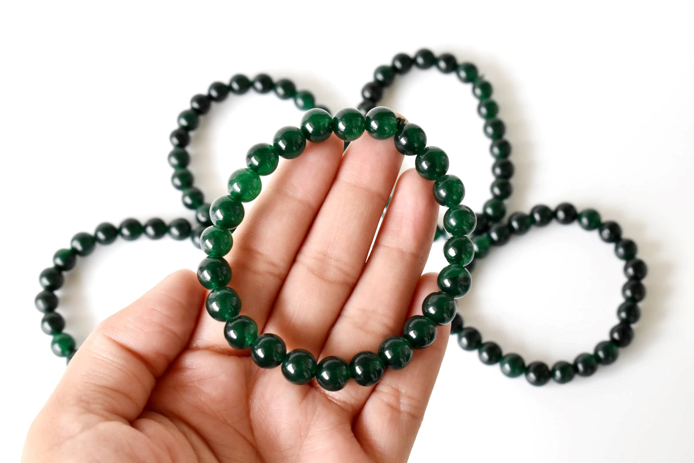 Green Jade Bracelet (Wisdom, Balance)