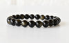 Bracelet en obsidienne dorée 4MM, 6MM, 8MM, 10MM, 12MM Un bracelet de perles rondes, bracelet de pierres précieuses pierres de guérison