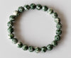 Bracelet de jaspe de tache verte 4 MM, 6 MM, 8 MM, 10 MM, 12 MM Un Bracelet de perles rondes, Bracelet de pierres précieuses Pierres de guérison