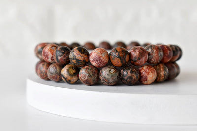 Leopardskin Jasper Bracelet (Leadership and Chakra Cleansing)